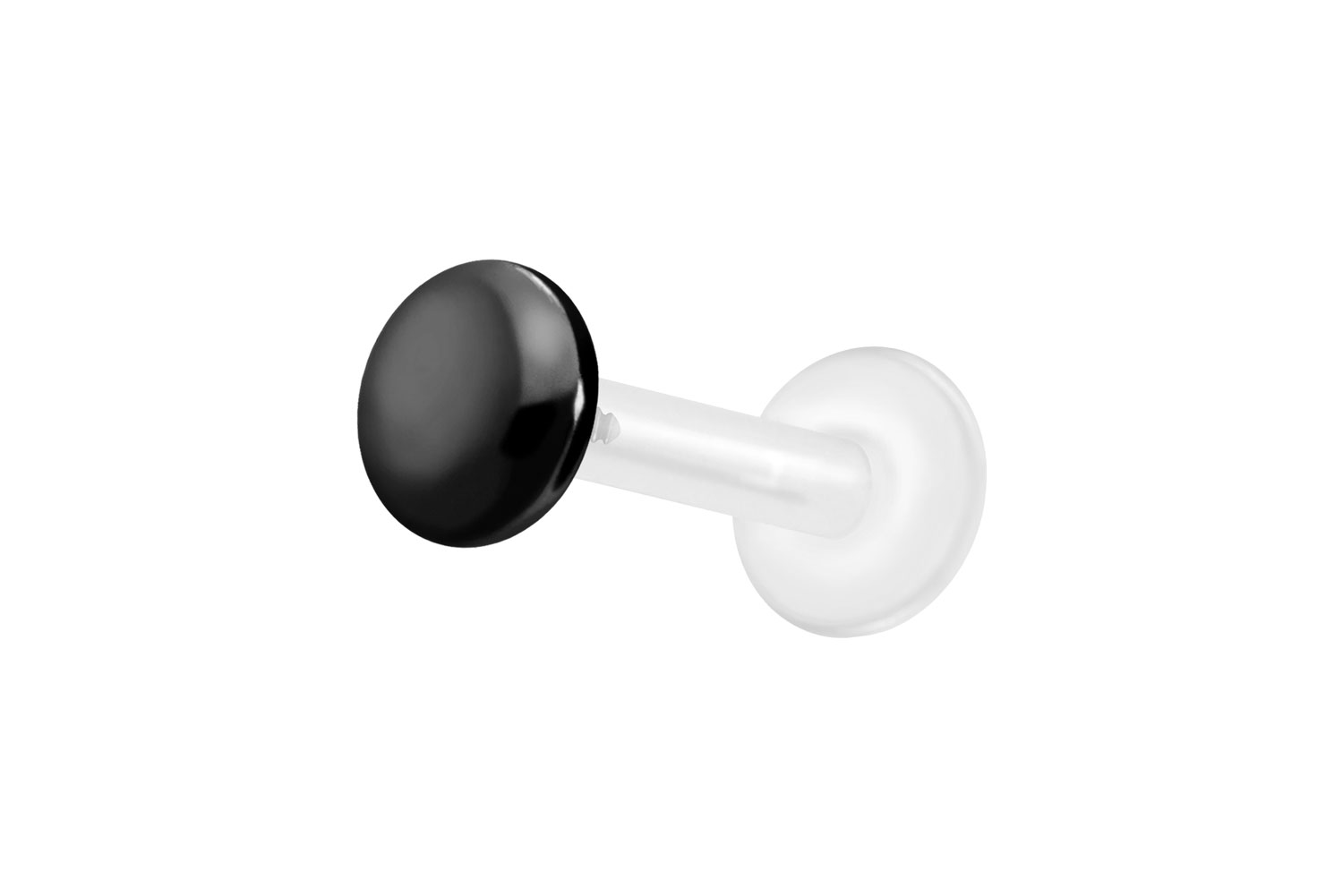 PTFE Labret Piercing mit Innengewinde + Titan-Aufsatz FLACH